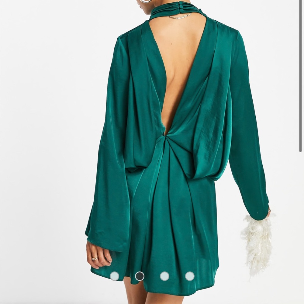 ASOS Satin Drape mini dress - Picture 2 of 7